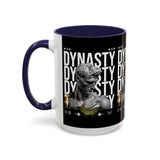 Dynasty Accent Coffee Mug 11oz 15oz Black Ceramic Mug with Roman Statue Bust and Butterfly Artwork for History Lovers and Modern Art Fans