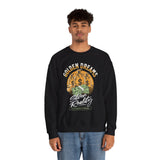 Golden Dreams Silver Reality Money Graphic Unisex Heavy Blend Crewneck Sweatshirt Hustler Motivational Dollar Cash Streetwear
