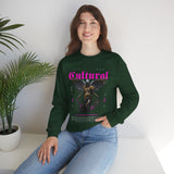 Cultural Angel Statue Graphic Unisex Heavy Blend Crewneck Sweatshirt Gothic Streetwear Aesthetic Bold Artistic Pullover Fashion