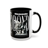 Heavenly Bond Accent Coffee Mug 11oz 15oz Angel And Lion Statue Spiritual Artistic Graphic Ceramic Cup Bold Motivational Streetwear Inspired Fashion Drinkware