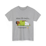 When Life Hurts Thoonguu Tamil Funny Meme T Shirt Trending Kollywood Comedy Inspired Graphic Tee Youth Attitude Casual Wear Unisex Cotton Streetwear India