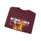Currency Blaze Burning Money Graphic Unisex Heavy Blend Crewneck Sweatshirt Bold Streetwear Flame Cash Statement Urban Pullover
