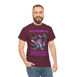 Butterfly Holographic Graphic Black Unisex Heavy Cotton bT Shirt Where Elegance Takes Flight Aesthetic Trendy Streetwear Fashion Outfit