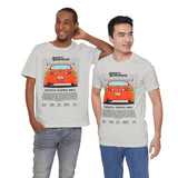 Legendary Orange Street Machine Rear View Unisex Heavy Cotton Tee Powerful JDM Inspired Car Art Graphic Shirt for Collectors and Gearheads