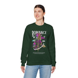 Romance Rose Unisex Heavy Blend Crewneck Sweatshirt Graphic Pullover Black Gothic Aesthetic Love Inspired Streetwear Fashion Artistic Outfit