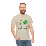 I Love Plants Unisex Heavy Cotton Tee Eco Friendly Botanical Leaf Nature Lover Green Gardening T Shirt Sustainable Plant Parent Gift For Gardeners