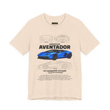 Blue Hypercar Blueprint Unisex Heavy Cotton Tee High Performance Streetwear Design for Car Enthusiasts Racers and Speed Lovers
