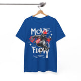 Move With Flow Breakdance Graphic Unisex Heavy Cotton Tee Hip Hop Streetwear Dance Rhythm Urban Style T Shirt