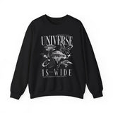Universe Is Wide Unisex Heavy Blend Crewneck Sweatshirt Cosmic Galaxy Butterfly Space Aesthetic Graphic Pullover