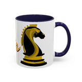 Tate Knight Logo Accent Coffee Mug 11oz 15oz Gold Foil Chess Horse Design Motivational Hustler Ceramic Cup Bold Luxury Inspired Streetwear Gift Drinkware