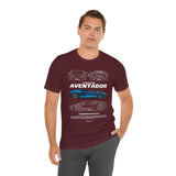 Blue Supercar Roadster Inspired Side Profile Art Unisex Tee Luxury Performance Streetwear Graphic Shirt