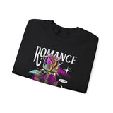 Romance Rose Unisex Heavy Blend Crewneck Sweatshirt Graphic Pullover Black Gothic Aesthetic Love Inspired Streetwear Fashion Artistic Outfit