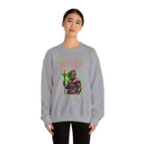 Ruler of the Sea Poseidon Unisex Heavy Blend Crewneck Sweatshirt Greek Mythology Statue Graphic Gothic Streetwear Bold Artistic Pullover