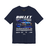 Bullet Blue Street Racing Artwork Unisex Heavy Cotton Tee High Performance Inspired Graphic Shirt For Car Lovers And Urban Streetwear Fans