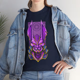 Bills Samurai Unisex Heavy Cotton Tee Futuristic Neon Warrior Design Bold Japanese Inspired Streetwear Graphic T Shirt for Men and Women Artistic Cyber Aesthetic Perfect Gift for Anime and Samurai Art Lovers