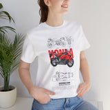 Honda CBR Superbike Blueprint Racing Motorcycle Graphic Tee Sport Bike Track Design T Shirt For Riders Speed Lovers Motorsport Streetwear Gift