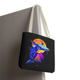 Ballena Cosmic Whale Art Eco Tote Bag Vibrant Geometric Ocean Design Durable Canvas Reusable Shopping Bag Premium Artistic Streetwear Accessory Perfect Gift for Nature Lovers Dreamers and Creative Thinkers