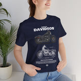 Harley Davidson Sportster Inspired Cruiser Motorcycle Blueprint Graphic Unisex Heavy Cotton Tee Premium Biker Streetwear T Shirt for Riders Enthusiasts Everyday Wear