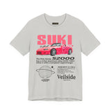 Pink Custom Roadster Blueprint Art Unisex Heavy Cotton Tee Retro Tuner Inspired Streetwear Graphic Shirt for Car Lovers and Daily Casual Wear