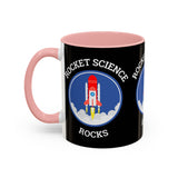 Rocket Science Rocks Accent Coffee Mug 11oz 15oz Space Lover Science Gift Black White Two Tone Ceramic Cup