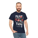 Move With Flow Breakdance Graphic Unisex Heavy Cotton Tee Hip Hop Streetwear Dance Rhythm Urban Style T Shirt