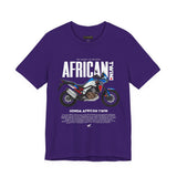 African Twin Adventure Motorcycle Graphic Tee Off Road Touring Bike T Shirt For Riders Explorers Long Distance Travel Motorsport Streetwear Gift