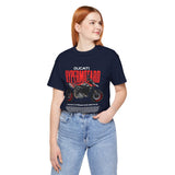 Italian Supermoto Inspired Hypermotard Style Motorcycle Graphic Unisex Heavy Cotton Tee Premium Racing Streetwear T Shirt for Riders Bikers Enthusiasts and Everyday Wear