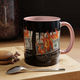 Money Is Not Just Currency Burning Dollar Graphic Accent Coffee Mug 11oz 15oz Hustler Motivational Cash Fire Design
