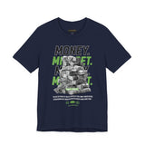 Money Mindset Unisex Jersey Short Sleeve Tee Graphic Black T Shirt Hustle Grind Wealth Entrepreneur Motivational Streetwear Bold Artistic Fashion Outfit