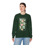 Mother Floral Crewneck Sweatshirt Comfortable Unisex Pullover Bold Typography Botanical Graphic Streetwear Gift For Mom Mother’s Day Birthday Cozy Everyday Wear