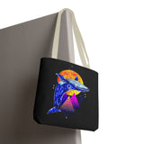 Ballena Cosmic Whale Art Eco Tote Bag Vibrant Geometric Ocean Design Durable Canvas Reusable Shopping Bag Premium Artistic Streetwear Accessory Perfect Gift for Nature Lovers Dreamers and Creative Thinkers