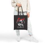 Brave Warrior Roman Gladiator Graphic Cotton Canvas Tote Bag Bold Motivational Streetwear Eco Friendly Reusable Shopping Bag