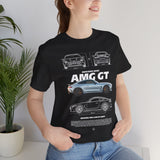 Silver Grand Tourer Coupe Artwork Unisex Heavy Cotton Tee High Performance Inspired Streetwear Graphic Shirt For Car Lovers And Modern Automotive Art Fans
