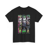 Three Chaos Faces Graphic T Shirt Dark Clown Villain Comic Style Streetwear Unisex Oversized Aesthetic Statement Tee