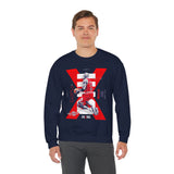 Air Ascent Unisex Sweatshirt Heavy Blend Motivational Streetwear Bold Red Black Athletic Design Premium Comfort Hustle Mindset Fashion For Achievers And Everyday Visionaries