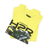 Kawasaki Ninja H2R Inspired Hyperbike Graphic Unisex Heavy Cotton Tee Streetwear Racing Style Motorcycle Art Shirt for Speed Lovers and Track Enthusiasts