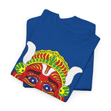 Poochandi Drishti Bommai Tamil T Shirt Traditional Evil Eye Protection Graphic Tee South Indian Folk Art Dhrishti Mask Cultural Festival Streetwear Unisex Cotton Spiritual Apparel