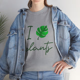 I Love Plants Unisex Heavy Cotton Tee Eco Friendly Botanical Leaf Nature Lover Green Gardening T Shirt Sustainable Plant Parent Gift For Gardeners