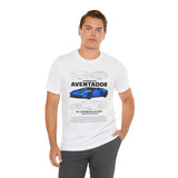 Blue Hypercar Blueprint Unisex Heavy Cotton Tee High Performance Streetwear Design for Car Enthusiasts Racers and Speed Lovers