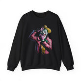 Snapshot of Madness Unisex Heavy Blend Crewneck Sweatshirt Dark Comic Art Streetwear Design Neon Aesthetic Wearable Art Comfortable Premium Fleece for Creative Thinkers and Visionary Artists