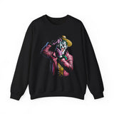 Snapshot of Madness Unisex Heavy Blend Crewneck Sweatshirt Dark Comic Art Streetwear Design Neon Aesthetic Wearable Art Comfortable Premium Fleece for Creative Thinkers and Visionary Artists