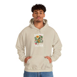 Lets Grow Together Floral Graphic Comfortable Unisex Hoodie Bold Botanical Streetwear Motivational Empowerment Sweatshirt Perfect Gift for Couples Friends Birthdays Cozy Days and Everyday Casual Wear