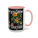 Heart Flower Accent Coffee Mug Bold Anatomical Heart Floral Design Motivational Ceramic Cup Empowering Symbol of Love Strength and Vitality Perfect Gift for Coffee Lovers Friends Birthdays Office Desk and Cozy Tea Moments