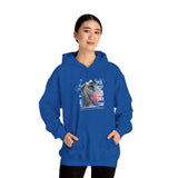Sculptural Future Statue Art Graphic Unisex Heavy Blend Hooded Sweatshirt Cosmic Greek Goddess Abstract Bold Streetwear Hoodie