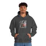 Sculptural Future Statue Art Graphic Unisex Heavy Blend Hooded Sweatshirt Cosmic Greek Goddess Abstract Bold Streetwear Hoodie