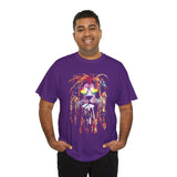 Rasta Lion Unisex Heavy Cotton Tee Bold Reggae Vibes Artistic Lion Headphones Design Cool Jamaican Streetwear Graphic TShirt Symbol of Strength Music and Freedom by KLASSORO