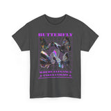 Butterfly Holographic Graphic Black Unisex Heavy Cotton bT Shirt Where Elegance Takes Flight Aesthetic Trendy Streetwear Fashion Outfit