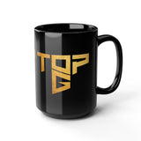 TopG Black Ceramic Coffee Mug Gold Print Motivational Hustler Alpha Mindset Entrepreneur Streetwear Lifestyle Tea Cup