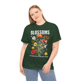 Blossoms Floral Graphic Unisex Heavy Cotton Tee Comfortable Streetwear Timeless Charm Motivational Nature Inspired T Shirt Perfect Gift for Garden Lovers Friends Birthdays Casual Everyday Wear