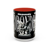 Heavenly Bond Accent Coffee Mug 11oz 15oz Angel And Lion Statue Spiritual Artistic Graphic Ceramic Cup Bold Motivational Streetwear Inspired Fashion Drinkware